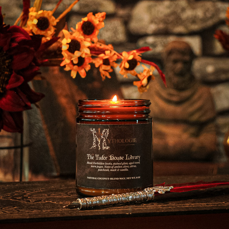 Tudor House Library historical candles from Mythologie Candles